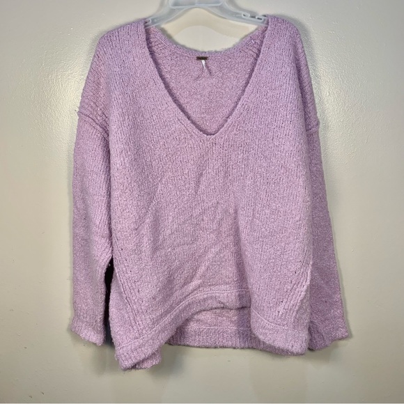 Free People Lofty Oversized Slouchy Alpaca Blend Boucle Pullover Sweater - Picture 3 of 15